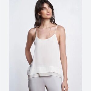 ☀️Krisa Revolve Ivory Ruffle Cami Tank Top Size XSmall Flowy NWT